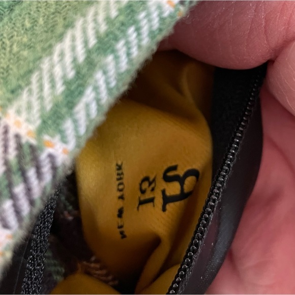 R13 Tote Bag Medium 2 Straps Oversized Flannel 💚 Green Plaid Grunge Street Luxe - Picture 4 of 16